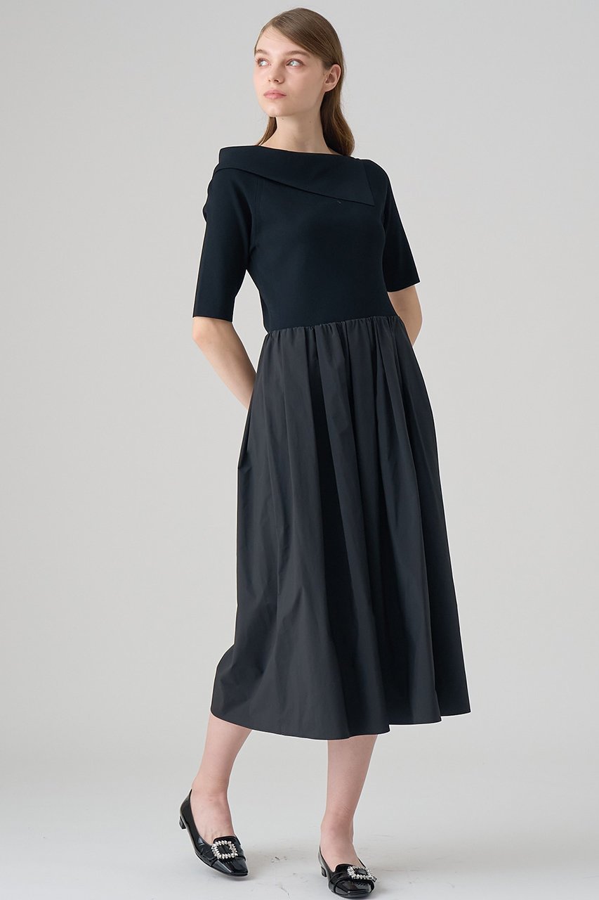 【アナイ/ANAYI】のタフタドッキング ワンピース 人気、トレンドファッション・服の通販 founy(ファニー) 　ファッション　Fashion　レディースファッション　Ladies' Fashion Online　ワンピース　Dress　チュニック　Tunic　アシンメトリー　Asymmetry　オフショルダー　Off Shoulder　ギャザー　Gather　ストレッチ　Stretch　スリット　Slit　タフタ　Taffeta　チュニック　Tunic　ドッキング　Docking　ドレープ　Drape　再入荷　Restock/Back In Stock/Re Arrival　other-7|ID: prp329100004593373 ipo3291000000032614713