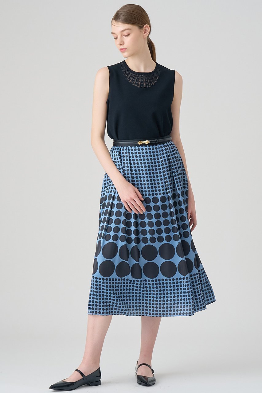 【アナイ/ANAYI】のドットカットワークチュニックプルオーバー 人気、トレンドファッション・服の通販 founy(ファニー) 　ファッション　Fashion　レディースファッション　Ladies' Fashion Online　トップス・カットソー　Tops/Tshirt　ニット　Knit Tops　プルオーバー　Pullover　おすすめ　Recommend　なめらか　Smooth　シルク　Silk　ストレッチ　Stretch　チュニック　Tunic　ドット　Dot　ノースリーブ　No Sleeve　モチーフ　Motif　ワーク　Work　再入荷　Restock/Back In Stock/Re Arrival　other-3|ID: prp329100004593377 ipo3291000000032614735