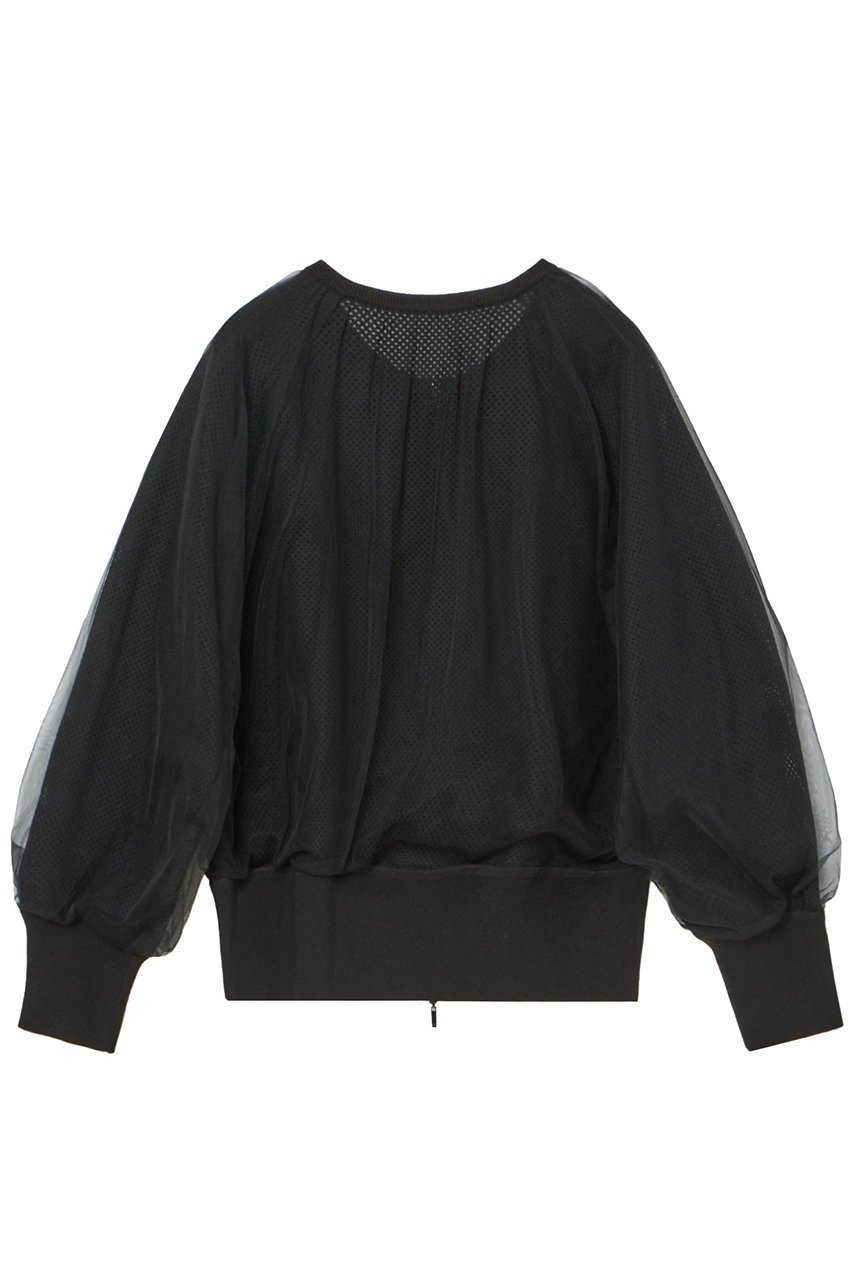 【アナイ/ANAYI】のメッシュレイヤージップブルゾン 人気、トレンドファッション・服の通販 founy(ファニー) 　ファッション　Fashion　レディースファッション　Ladies' Fashion Online　アウター　Coat Outerwear　ジャケット　Jackets　ブルゾン　Blouson/Jackets　ギャザー　Gather　ジャケット　Jacket　ストレッチ　Stretch　スリーブ　Sleeve　チュール　Tulle　フェミニン　Feminine　ブルゾン　Blouson　メッシュ　Mesh　再入荷　Restock/Back In Stock/Re Arrival　other-2|ID: prp329100004593378 ipo3291000000032614740