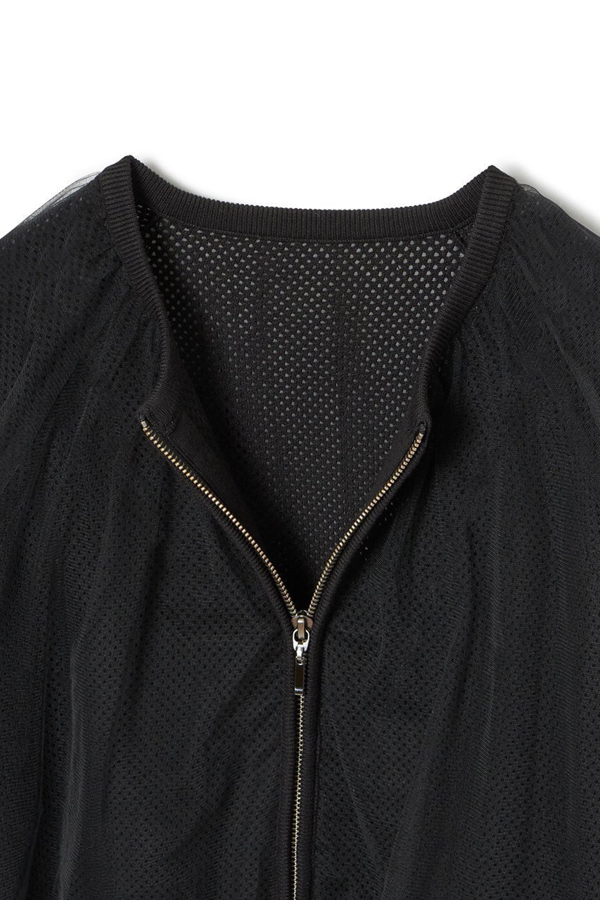 【アナイ/ANAYI】のメッシュレイヤージップブルゾン 人気、トレンドファッション・服の通販 founy(ファニー) 　ファッション　Fashion　レディースファッション　Ladies' Fashion Online　アウター　Coat Outerwear　ジャケット　Jackets　ブルゾン　Blouson/Jackets　ギャザー　Gather　ジャケット　Jacket　ストレッチ　Stretch　スリーブ　Sleeve　チュール　Tulle　フェミニン　Feminine　ブルゾン　Blouson　メッシュ　Mesh　再入荷　Restock/Back In Stock/Re Arrival　other-3|ID: prp329100004593378 ipo3291000000032614741