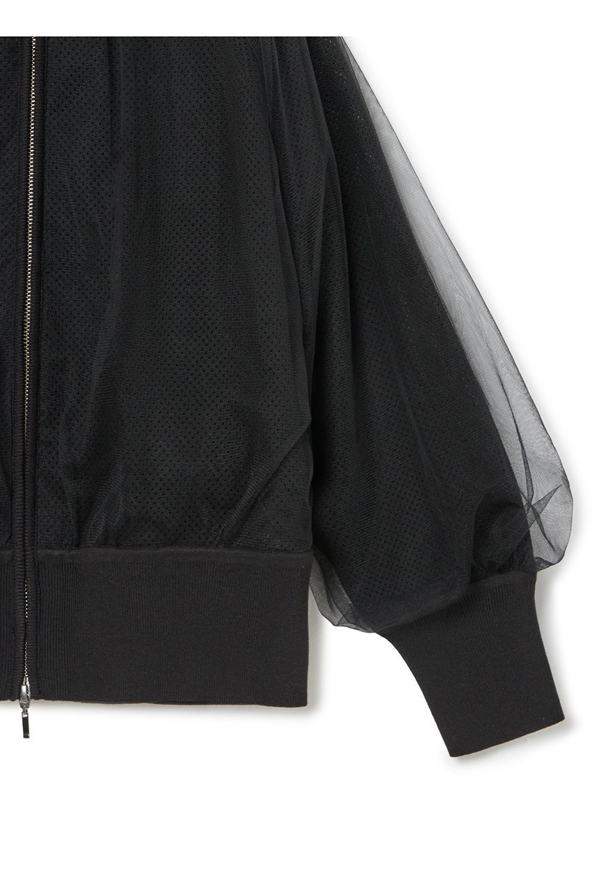 【アナイ/ANAYI】のメッシュレイヤージップブルゾン 人気、トレンドファッション・服の通販 founy(ファニー) 　ファッション　Fashion　レディースファッション　Ladies' Fashion Online　アウター　Coat Outerwear　ジャケット　Jackets　ブルゾン　Blouson/Jackets　ギャザー　Gather　ジャケット　Jacket　ストレッチ　Stretch　スリーブ　Sleeve　チュール　Tulle　フェミニン　Feminine　ブルゾン　Blouson　メッシュ　Mesh　再入荷　Restock/Back In Stock/Re Arrival　other-4|ID: prp329100004593378 ipo3291000000032614742