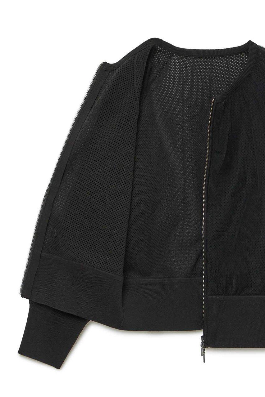 【アナイ/ANAYI】のメッシュレイヤージップブルゾン 人気、トレンドファッション・服の通販 founy(ファニー) 　ファッション　Fashion　レディースファッション　Ladies' Fashion Online　アウター　Coat Outerwear　ジャケット　Jackets　ブルゾン　Blouson/Jackets　ギャザー　Gather　ジャケット　Jacket　ストレッチ　Stretch　スリーブ　Sleeve　チュール　Tulle　フェミニン　Feminine　ブルゾン　Blouson　メッシュ　Mesh　再入荷　Restock/Back In Stock/Re Arrival　other-6|ID: prp329100004593378 ipo3291000000032614744