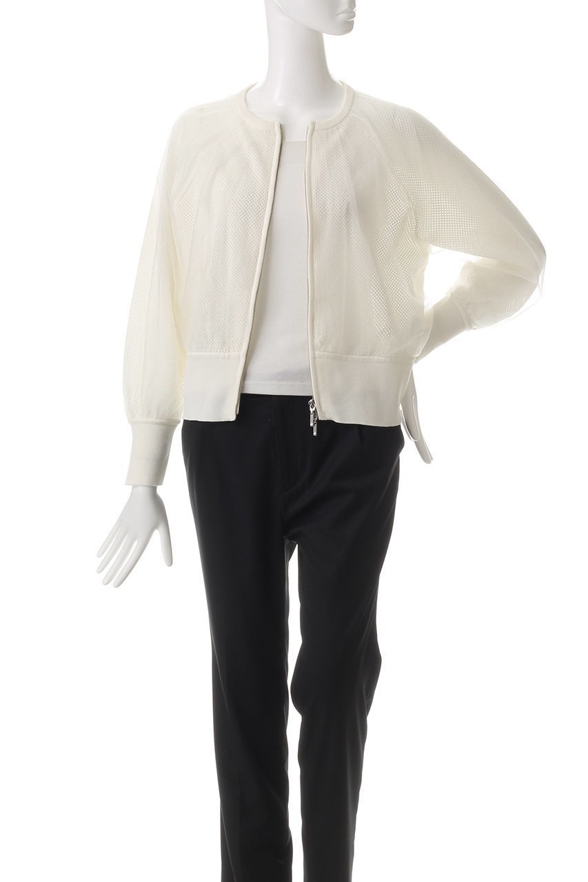 【アナイ/ANAYI】のメッシュレイヤージップブルゾン 人気、トレンドファッション・服の通販 founy(ファニー) 　ファッション　Fashion　レディースファッション　Fashion for Women　アウター　Coat / Outerwear Collection　レディースジャケット・軽アウター　Jackets　ブルゾンジャケット・スポーティアウター　Blouson Jackets　ギャザー　Gathered, Ruffled　ジャケット　Jacket, Outerwear　ストレッチ　Stretch, Stretchy Fabric　スリーブ　Sleeve, Long Sleeve / Short Sleeve　チュール　Tulip, Tulip Motif　フェミニン　Feminine, Girly　ブルゾン　Blouson, Bomber Jacket　メッシュ　Mesh, Net Fabric　other-7|ID: prp329100004593378 ipo3291000000035989615