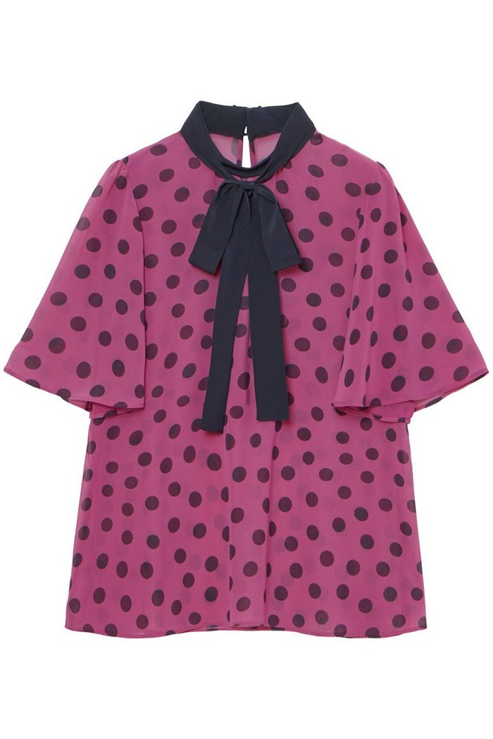 【アナイ/ANAYI】のポルカドットボウタイブラウス インテリア・キッズ・メンズ・レディースファッション・服の通販 founy(ファニー) https://founy.com/ ファッション Fashion レディースファッション Ladies' Fashion Online トップス・カットソー Tops/Tshirt シャツ/ブラウス Shirts/Blouses おすすめ Recommend オータム Autumn シフォン Chiffon ショート Short ジョーゼット Georgette スタンド Stand スリーブ Sleeve ドット Dot フレアースリーブ Flared Sleeves プリーツ Pleats ランダム Random リボン Ribbon 再入荷 Restock/Back In Stock/Re Arrival 無地 Plain Color |ID: prp329100004593380 ipo3291000000032614750