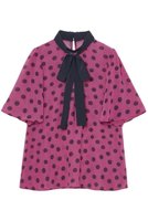 【アナイ/ANAYI】のポルカドットボウタイブラウス 人気、トレンドファッション・服の通販 founy(ファニー) ファッション Fashion レディースファッション Ladies' Fashion Online トップス・カットソー Tops/Tshirt シャツ/ブラウス Shirts/Blouses おすすめ Recommend オータム Autumn シフォン Chiffon ショート Short ジョーゼット Georgette スタンド Stand スリーブ Sleeve ドット Dot フレアースリーブ Flared Sleeves プリーツ Pleats ランダム Random リボン Ribbon 再入荷 Restock/Back In Stock/Re Arrival 無地 Plain Color |ID:prp329100004593380