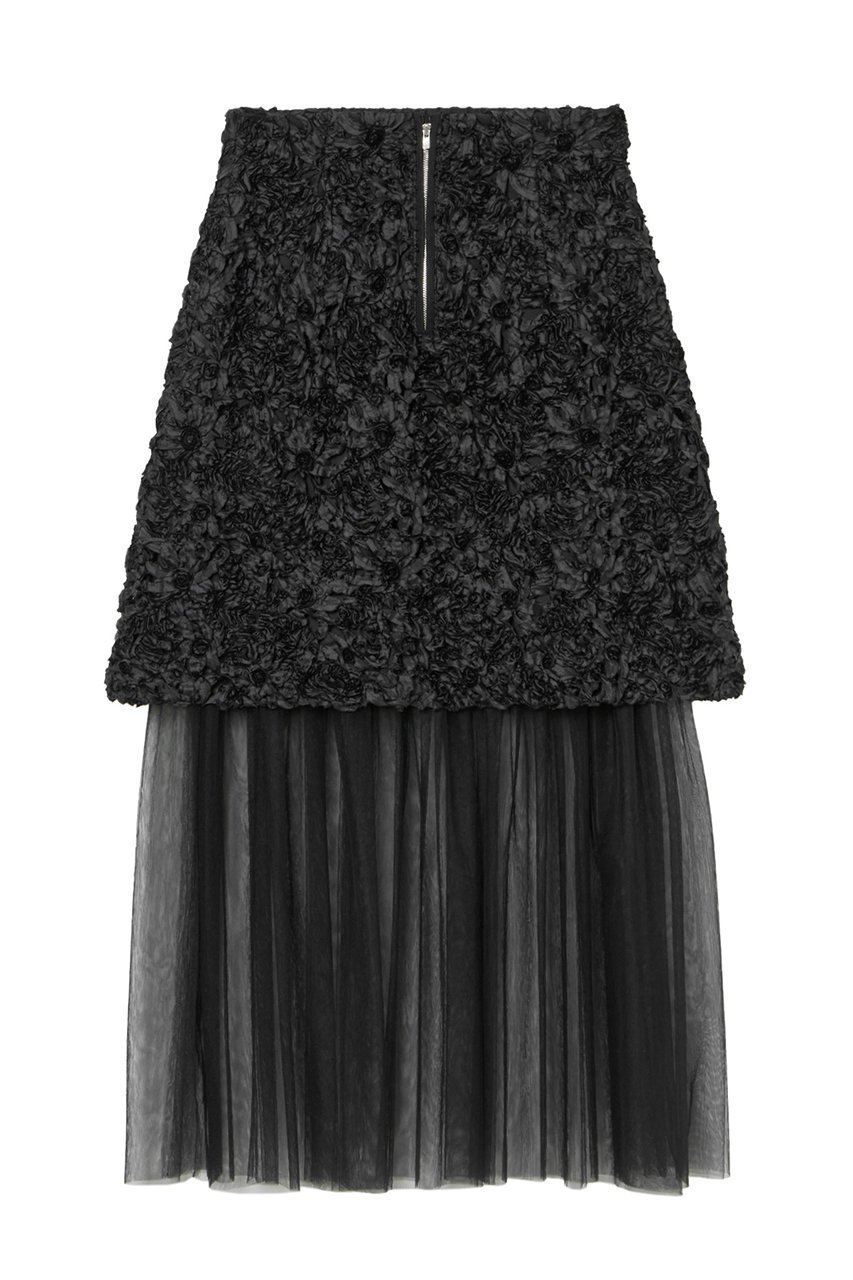 【アナイ/ANAYI】のテープ刺繍レイヤード スカート 人気、トレンドファッション・服の通販 founy(ファニー) 　ファッション　Fashion　レディースファッション　Fashion for Women　スカート　Skirts　ロングスカート　Long Skirts / Maxi & Midi Skirts　おすすめ　Recommended / Our Picks　ギャザー　Gathered, Ruffled　シンプル　Simple, Minimal　タフタ　Taffeta, Structured Fabric　チュール　Tulip, Tulip Motif　ミニスカート　Mini Skirt, Short Skirt　ロング　Long, Long-Length　今季　This Season, Current Season　再入荷　Restock / Back in Stock　other-2|ID: prp329100004593384 ipo3291000000035053271