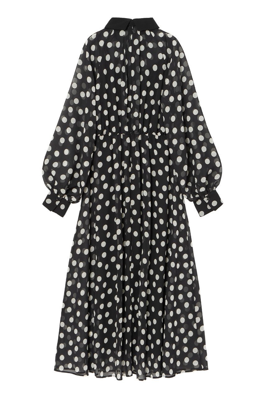 【アナイ/ANAYI】のポルカドット2WAYカラー ワンピース 人気、トレンドファッション・服の通販 founy(ファニー) 　ファッション　Fashion　レディースファッション　Fashion for Women　ワンピース　Dresses　チュニック　Tunic Tops & Dresses　オータム　Autumn Fashion　シフォン　Chiffon, Lightweight Fabric　ジョーゼット　Georgette, Semi-Sheer Fabric　スリーブ　Sleeve, Long Sleeve / Short Sleeve　チュニック　Tunic, Long Top　ドット　Polka Dot, Dot Pattern　ランダム　Random, Irregular　ロング　Long, Long-Length　other-2|ID: prp329100004593386 ipo3291000000032614796