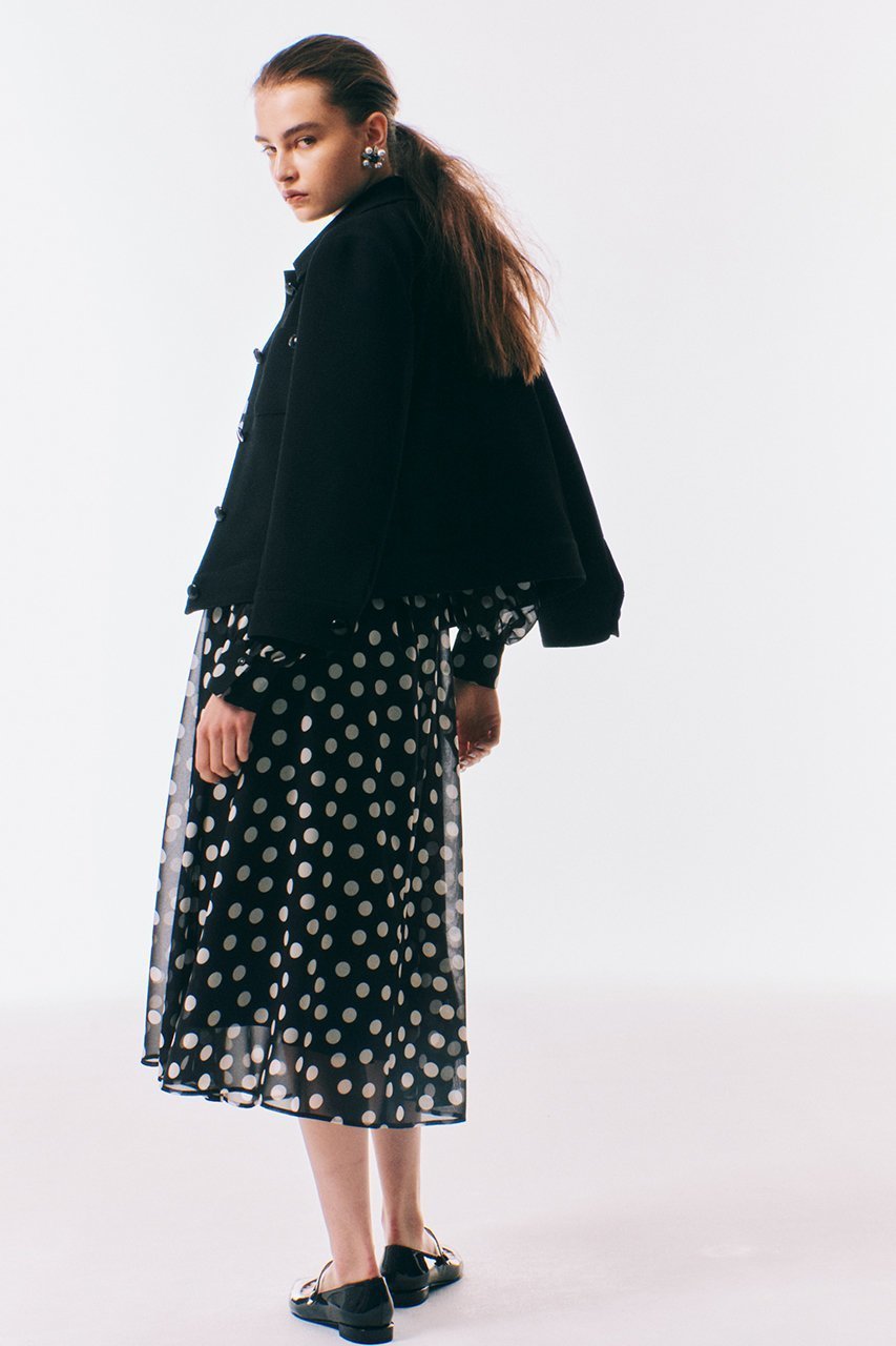 【アナイ/ANAYI】のポルカドット2WAYカラー ワンピース 人気、トレンドファッション・服の通販 founy(ファニー) 　ファッション　Fashion　レディースファッション　Fashion for Women　ワンピース　Dresses　チュニック　Tunic Tops & Dresses　オータム　Autumn Fashion　シフォン　Chiffon, Lightweight Fabric　ジョーゼット　Georgette, Semi-Sheer Fabric　スリーブ　Sleeve, Long Sleeve / Short Sleeve　チュニック　Tunic, Long Top　ドット　Polka Dot, Dot Pattern　ランダム　Random, Irregular　ロング　Long, Long-Length　other-6|ID: prp329100004593386 ipo3291000000032614800