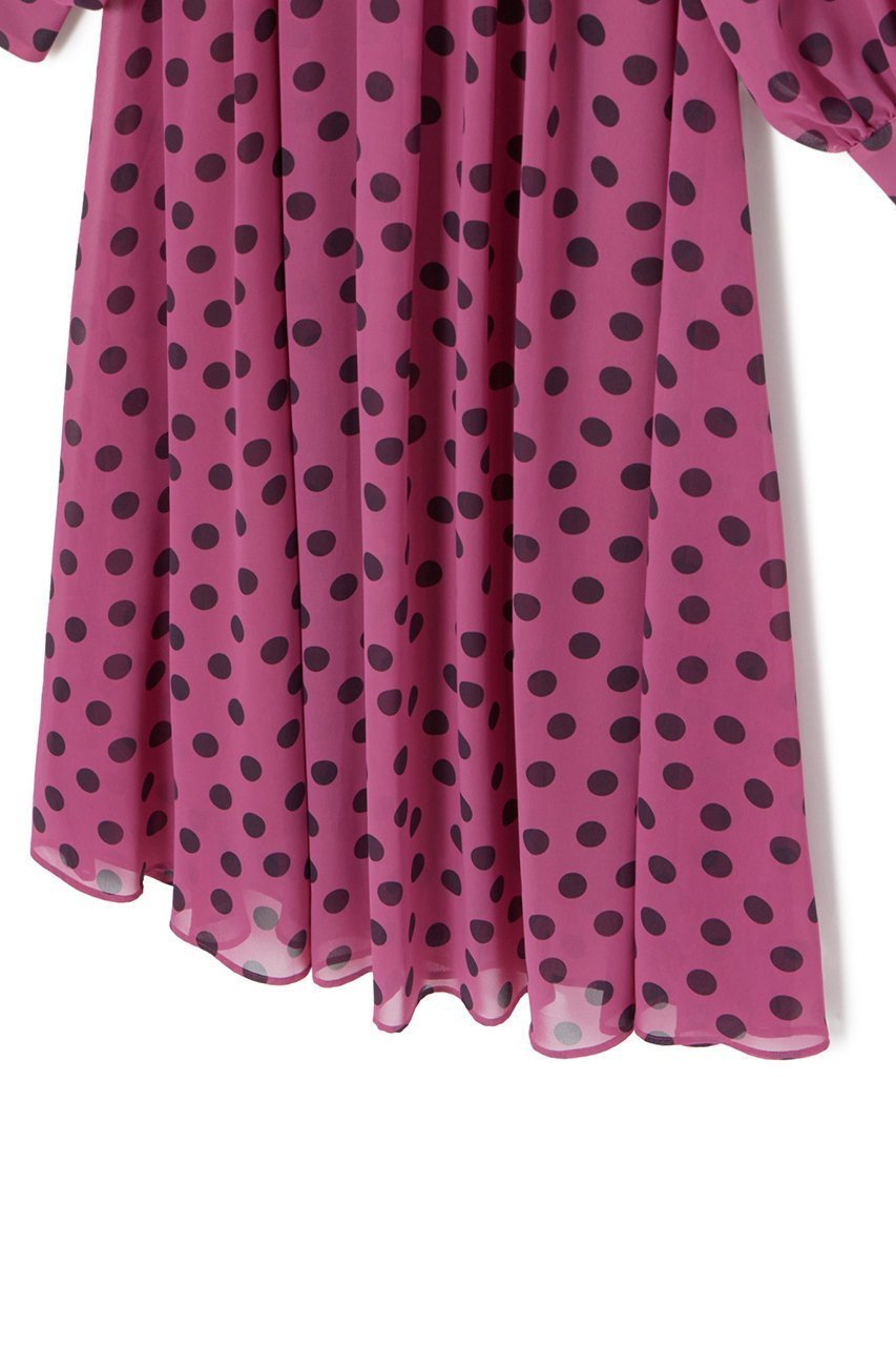 【アナイ/ANAYI】のポルカドット2WAYカラー ワンピース 人気、トレンドファッション・服の通販 founy(ファニー) 　ファッション　Fashion　レディースファッション　Fashion for Women　ワンピース　Dresses　チュニック　Tunic Tops & Dresses　オータム　Autumn Fashion　シフォン　Chiffon, Lightweight Fabric　ジョーゼット　Georgette, Semi-Sheer Fabric　スリーブ　Sleeve, Long Sleeve / Short Sleeve　チュニック　Tunic, Long Top　ドット　Polka Dot, Dot Pattern　ランダム　Random, Irregular　ロング　Long, Long-Length　再入荷　Restock / Back in Stock　other-7|ID: prp329100004593386 ipo3291000000035055313