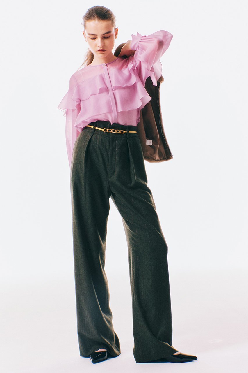 【アナイ/ANAYI】のラメストライプパンツ 人気、トレンドファッション・服の通販 founy(ファニー) 　ファッション　Fashion　レディースファッション　Fashion for Women　パンツ　Pants & Trousers　おすすめ　Recommended / Our Picks　ウォーム　Warm Fabric　ストライプ　Stripe, Striped Pattern　フェミニン　Feminine, Girly　フロント　Front, Front Design　マニッシュ　Mannish, Boyish　ミックス　Mix, Mixed Style　ワイド　Wide, Wide Fit　再入荷　Restock / Back in Stock　other-8|ID: prp329100004593387 ipo3291000000035053286