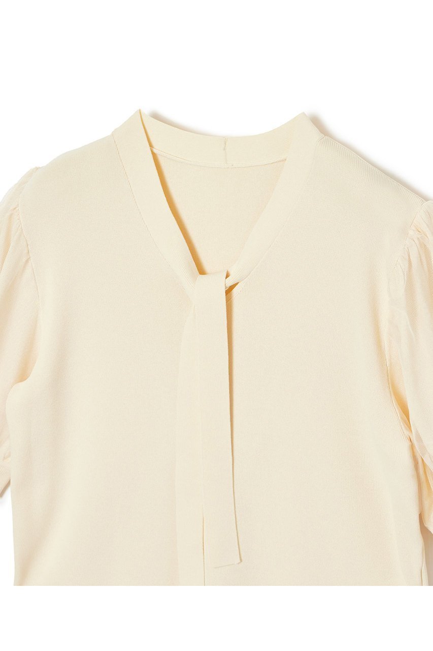 【アナイ/ANAYI】のチュールスリーブ プルオーバー 人気、トレンドファッション・服の通販 founy(ファニー) 　ファッション　Fashion　レディースファッション　Fashion for Women　トップス・カットソー　Cut & Sew Tops　ニット　Knit Tops & Sweaters　カジュアルプルオーバー・ニットトップス　Pullovers & Knit Tops / Casual Pullovers　なめらか　Smooth, Silky Texture　コンパクト　Compact, Small Size　チュール　Tulip, Tulip Motif　リラックス　Relax, Relaxed Fit　エレガント 上品　Elegant　再入荷　Restock / Back in Stock　半袖　Short Sleeve, Half Sleeve　other-3|ID: prp329100004593388 ipo3291000000035055325