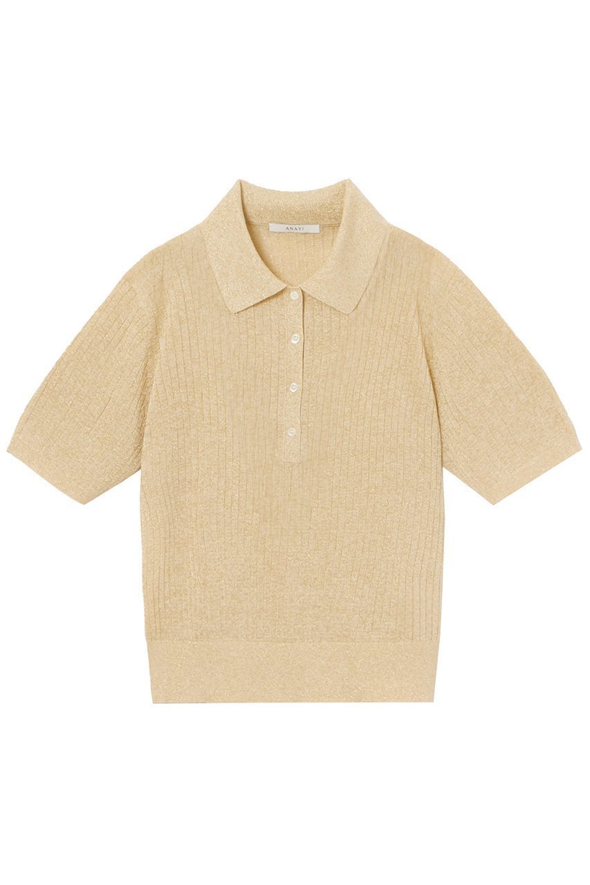 【アナイ/ANAYI】のLUREXポロプルオーバー インテリア・キッズ・メンズ・レディースファッション・服の通販 founy(ファニー) 　ファッション　Fashion　レディースファッション　Ladies' Fashion Online　トップス・カットソー　Tops/Tshirt　ニット　Knit Tops　プルオーバー　Pullover　イタリア　Italy　バランス　Balance　ワイド　Wide　ワイドリブ　Wide Rib　再入荷　Restock/Back In Stock/Re Arrival　夏　Summer　秋　Autumn/Fall　ゴールド|ID: prp329100004593392 ipo3291000000032614831