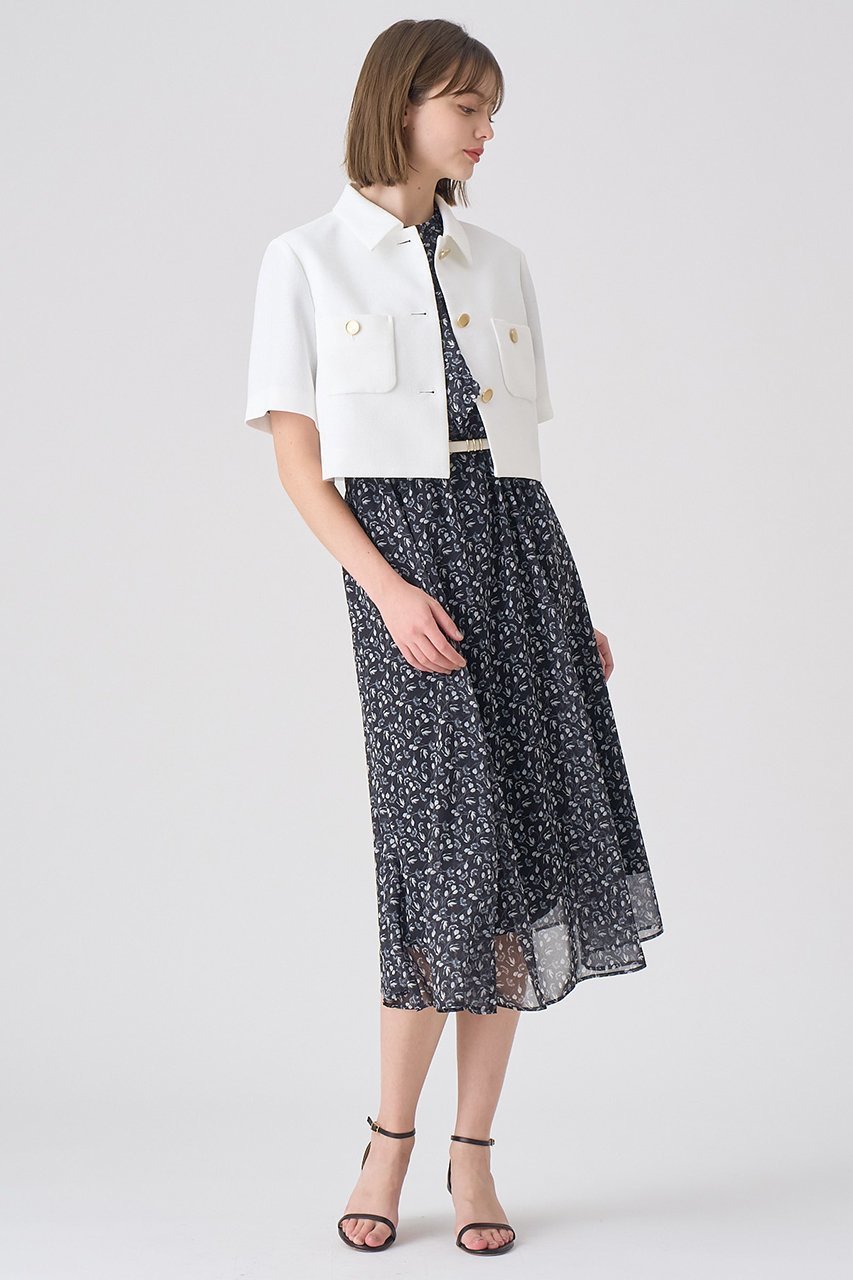 【アナイ/ANAYI】のリトルフラワープリントラッフル ワンピース 人気、トレンドファッション・服の通販 founy(ファニー) 　ファッション　Fashion　レディースファッション　Ladies' Fashion Online　ワンピース　Dress　チュニック　Tunic　イタリア　Italy　キャミソール　Camisole　シアー　Sheer　シフォン　Chiffon　ジョーゼット　Georgette　チュニック　Tunic　フェミニン　Feminine　フレア　Flare　フロント　Front　プリント　Print　ペチコート　Petticoat　モノトーン　Monotone　ラッフル　Raffle　再入荷　Restock/Back In Stock/Re Arrival　夏　Summer　other-7|ID: prp329100004593393 ipo3291000000032614843