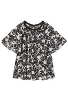 【アナイ/ANAYI】のモノトーンフラワープリントボートネック ブラウス 人気、トレンドファッション・服の通販 founy(ファニー) ファッション Fashion レディースファッション Fashion for Women トップス・カットソー Cut & Sew Tops シャツ・ブラウス・オフィスカジュアル Elegant Blouses & Button-Ups 花柄・フラワープリント・モチーフ Floral Prints & Motifs / Flower Pattern Tops ショート Short, Short Length スリーブ Sleeve, Long Sleeve / Short Sleeve バランス Balance, Style Balance フラワー Flower, Floral フレア Flare, Flared プリント Print, Printed Pattern モノトーン Monotone, Black and White 再入荷 Restock / Back in Stock 夏 Summer thumbnail ブラック|ID: prp329100004593394 ipo3291000000035051530