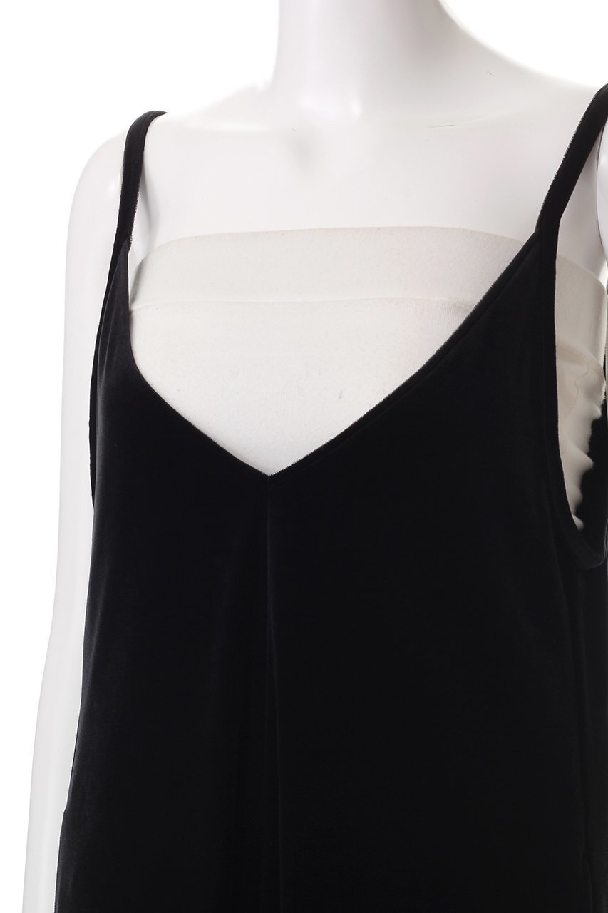 【アナイ/ANAYI】のトリアセベロアキャミソール ワンピース 人気、トレンドファッション・服の通販 founy(ファニー) 　ファッション　Fashion　レディースファッション　Ladies' Fashion Online　ワンピース　Dress　チュニック　Tunic　おすすめ　Recommend　インナー　Inner　キャミソール　Camisole　シンプル　Simple　スリット　Slit　チュニック　Tunic　フロント　Front　ベロア　Velor　ポケット　Pocket　リラックス　Relax　ロング　Long　再入荷　Restock/Back In Stock/Re Arrival　A/W・秋冬　Aw・Autumn/Winter・Fw・Fall-Winter　other-5|ID: prp329100004593396 ipo3291000000032614867