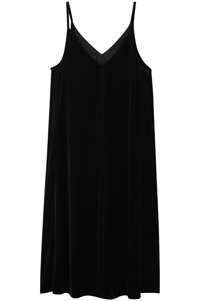 【アナイ/ANAYI】のトリアセベロアキャミソール ワンピース インテリア・キッズ・メンズ・レディースファッション・服の通販 founy(ファニー) 　ファッション　Fashion　レディースファッション　Fashion for Women　ワンピース　Dresses　チュニック　Tunic Tops & Dresses　おすすめ　Recommended / Our Picks　インナー　Innerwear　キャミソール　Camisole, Spaghetti Strap Top　シンプル　Simple, Minimal　スリット　Slit, Slit Detail　チュニック　Tunic, Long Top　フロント　Front, Front Design　ベロア　Velour, Soft Velvet　ポケット　Pocket, Pocket Detail　リラックス　Relax, Relaxed Fit　ロング　Long, Long-Length　再入荷　Restock / Back in Stock　A/W・秋冬　Autumn/Winter　ブラック|ID: prp329100004593396 ipo3291000000035053198