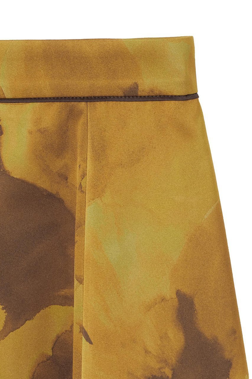 【アナイ/ANAYI】のグラデーションプリントナローフレア スカート 人気、トレンドファッション・服の通販 founy(ファニー) 　ファッション　Fashion　レディースファッション　Fashion for Women　スカート　Skirts　Aライン・フレアスカート　A-Line & Flared Skirts　おすすめ　Recommended / Our Picks　イエロー　Yellow　エレガント 上品　Elegant　グラデーション　Gradient, Ombre　サテン　Satin, Glossy Fabric　フラワー　Flower, Floral　フレア　Flare, Flared　ミドル　Middle Length, Mid Height　再入荷　Restock / Back in Stock　other-3|ID: prp329100004593399 ipo3291000000035053206