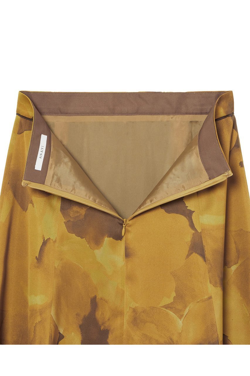 【アナイ/ANAYI】のグラデーションプリントナローフレア スカート 人気、トレンドファッション・服の通販 founy(ファニー) 　ファッション　Fashion　レディースファッション　Fashion for Women　スカート　Skirts　Aライン・フレアスカート　A-Line & Flared Skirts　おすすめ　Recommended / Our Picks　イエロー　Yellow　エレガント 上品　Elegant　グラデーション　Gradient, Ombre　サテン　Satin, Glossy Fabric　フラワー　Flower, Floral　フレア　Flare, Flared　ミドル　Middle Length, Mid Height　再入荷　Restock / Back in Stock　other-5|ID: prp329100004593399 ipo3291000000035053208