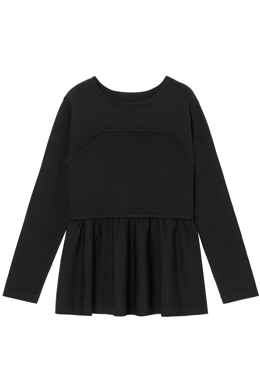 【アナイ/ANAYI】のビスチェペプラムプルオーバー インテリア・キッズ・メンズ・レディースファッション・服の通販 founy(ファニー) 　ファッション　Fashion　レディースファッション　Ladies' Fashion Online　トップス・カットソー　Tops/Tshirt　ニット　Knit Tops　プルオーバー　Pullover　ビスチェ　Bustier　ストレッチ　Stretch　バランス　Balance　ビスチェ　Bustier　ペプラム　Peplum　ボトム　Bottom　ラウンド　Round　リラックス　Relax　ワイド　Wide　再入荷　Restock/Back In Stock/Re Arrival　ブラック|ID: prp329100004593400 ipo3291000000032614892
