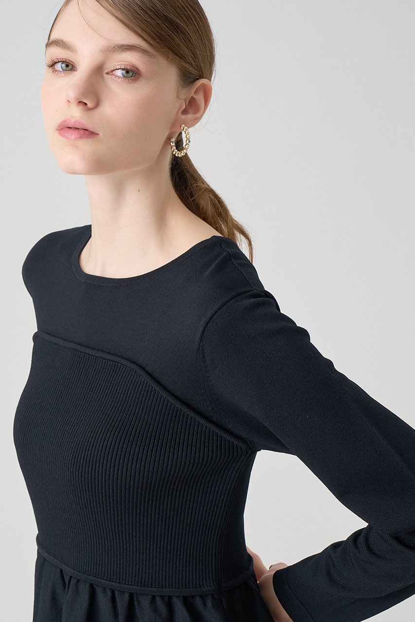 【アナイ/ANAYI】のビスチェペプラムプルオーバー 人気、トレンドファッション・服の通販 founy(ファニー) 　ファッション　Fashion　レディースファッション　Ladies' Fashion Online　トップス・カットソー　Tops/Tshirt　ニット　Knit Tops　プルオーバー　Pullover　ビスチェ　Bustier　ストレッチ　Stretch　バランス　Balance　ビスチェ　Bustier　ペプラム　Peplum　ボトム　Bottom　ラウンド　Round　リラックス　Relax　ワイド　Wide　再入荷　Restock/Back In Stock/Re Arrival　other-7|ID: prp329100004593400 ipo3291000000032614898