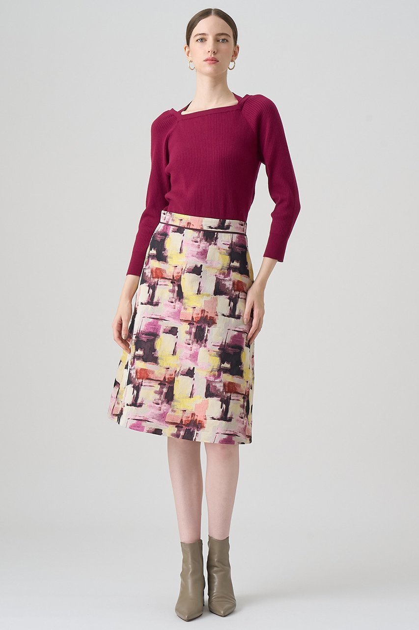 【アナイ/ANAYI】のチェックジャガードヨークAラインスカート 人気、トレンドファッション・服の通販 founy(ファニー) 　ファッション　Fashion　レディースファッション　Fashion for Women　スカート　Skirts　ミニスカート　Mini Skirts　Aライン・フレアスカート　A-Line & Flared Skirts　シンプル　Simple, Minimal　ジャカード／ジャガード　Jacquard, Woven Pattern　パイピング　Piping, Trim Design　フォルム　Silhouette, Form　フラット　Flat, Flat Shoes　ミニスカート　Mini Skirt, Short Skirt　再入荷　Restock / Back in Stock　台形　A-Line, Trapezoid Shape　other-7|ID: prp329100004593402 ipo3291000000035053228