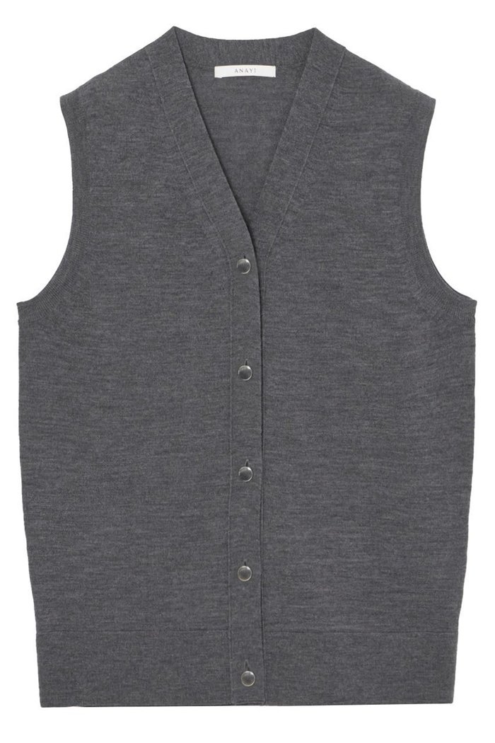 【アナイ/ANAYI】のエキストラメリノジレ インテリア・キッズ・メンズ・レディースファッション・服の通販 founy(ファニー) https://founy.com/ ファッション Fashion レディースファッション Ladies' Fashion Online トップス・カットソー Tops/Tshirt ニット Knit Tops カーディガン Cardigans ベスト/ジレ Gilets/Vests おすすめ Recommend アンサンブル Ensemble エレガント 上品 Elegant カーディガン Cardigan シンプル Simple メタル Metal 再入荷 Restock/Back In Stock/Re Arrival 夏 Summer 春 Spring |ID: prp329100004593407 ipo3291000000032614946