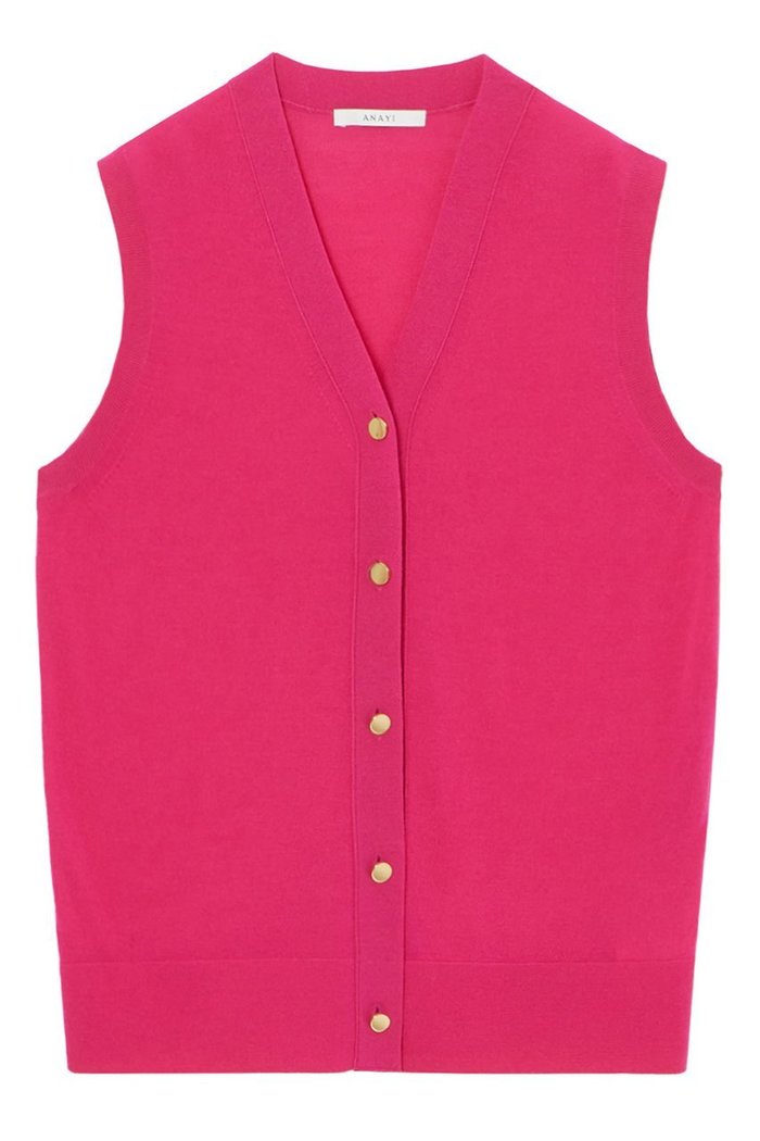 【アナイ/ANAYI】のエキストラメリノジレ インテリア・キッズ・メンズ・レディースファッション・服の通販 founy(ファニー) https://founy.com/ ファッション Fashion レディースファッション Fashion for Women トップス・カットソー Cut & Sew Tops ニット Knit Tops & Sweaters カーディガン・羽織り Layered Style Cardigans ベスト&ジレ / 重ね着スタイル Vests & Gilets おすすめ Recommended / Our Picks アンサンブル Ensemble Set エレガント 上品 Elegant カーディガン Cardigan, Knitwear シンプル Simple, Minimal メタル Metal, Metal Parts 夏 Summer 春 Spring |ID: prp329100004593407 ipo3291000000035055243