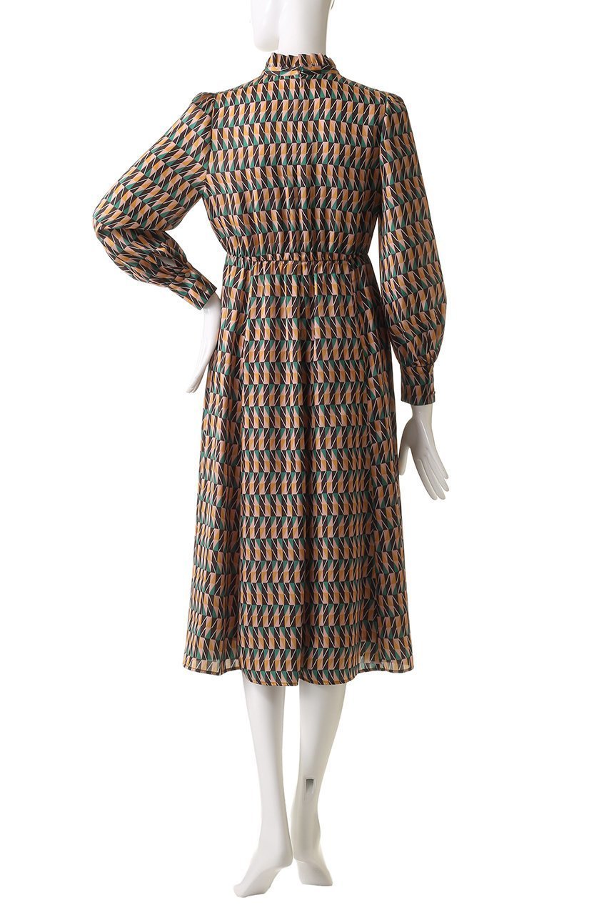 【アナイ/ANAYI】のカラーグラフィックフリルワンピース 人気、トレンドファッション・服の通販 founy(ファニー) 　ファッション　Fashion　レディースファッション　Ladies' Fashion Online　ワンピース　Dress　チュニック　Tunic　グラフィック　Graphic　スリーブ　Sleeve　チュニック　Tunic　フェミニン　Feminine　フリル　Frills　フレア　Flare　リボン　Ribbon　ロング　Long　エレガント 上品　Elegant　再入荷　Restock/Back In Stock/Re Arrival　other-4|ID: prp329100004593409 ipo3291000000032614963