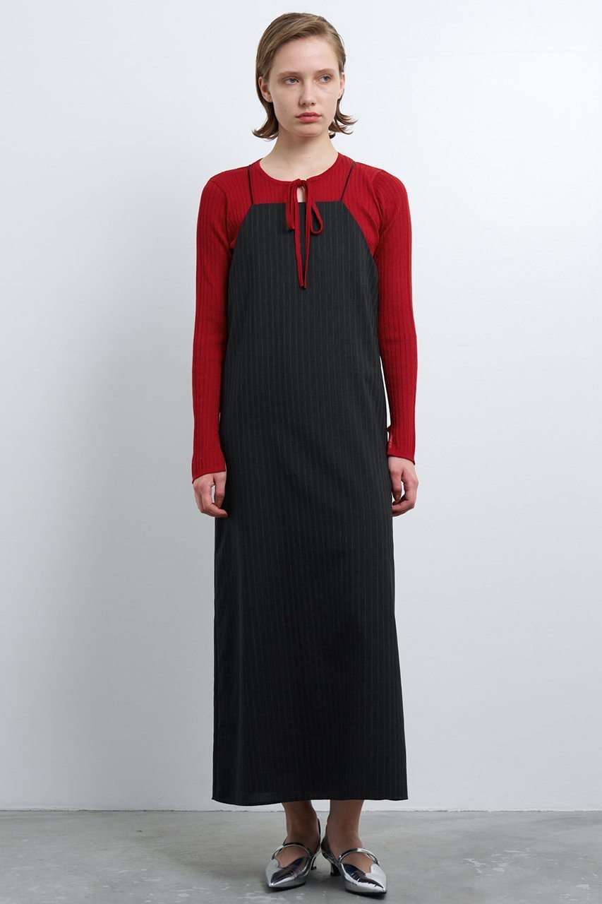 【ランバン オン ブルー/LANVIN en Bleu】のウールトロピカルキャミソールワンピース 人気、トレンドファッション・服の通販 founy(ファニー) 　ファッション　Fashion　レディースファッション　Ladies' Fashion Online　ワンピース　Dress　チュニック　Tunic　キャミソール　Camisole　シンプル　Simple　チュニック　Tunic　ロング　Long　エレガント 上品　Elegant　今季　This Season　再入荷　Restock/Back In Stock/Re Arrival　other-6|ID: prp329100004593414 ipo3291000000032615035