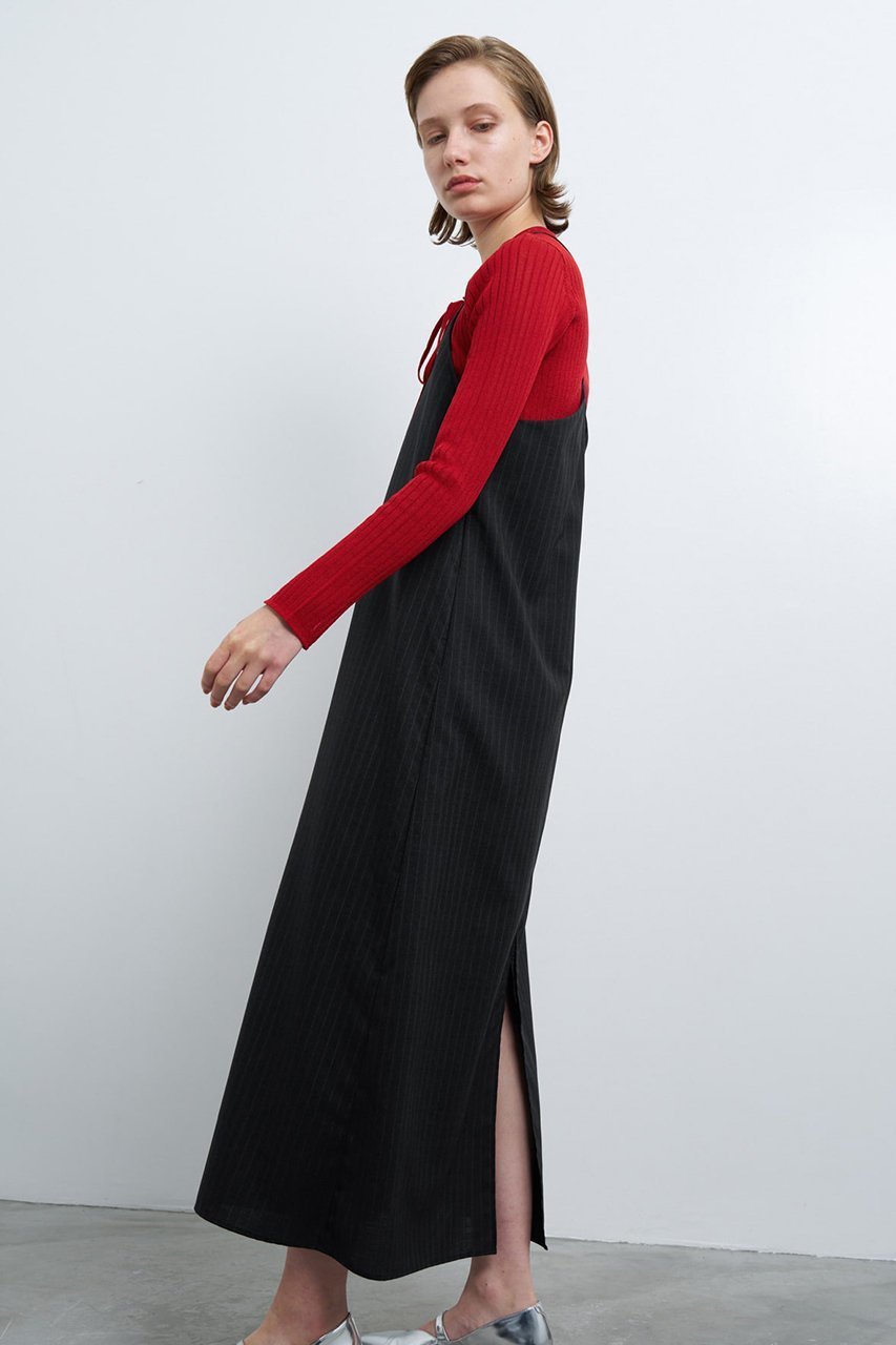 【ランバン オン ブルー/LANVIN en Bleu】のウールトロピカルキャミソールワンピース 人気、トレンドファッション・服の通販 founy(ファニー) 　ファッション　Fashion　レディースファッション　Ladies' Fashion Online　ワンピース　Dress　チュニック　Tunic　キャミソール　Camisole　シンプル　Simple　チュニック　Tunic　ロング　Long　エレガント 上品　Elegant　今季　This Season　再入荷　Restock/Back In Stock/Re Arrival　other-7|ID: prp329100004593414 ipo3291000000032615036