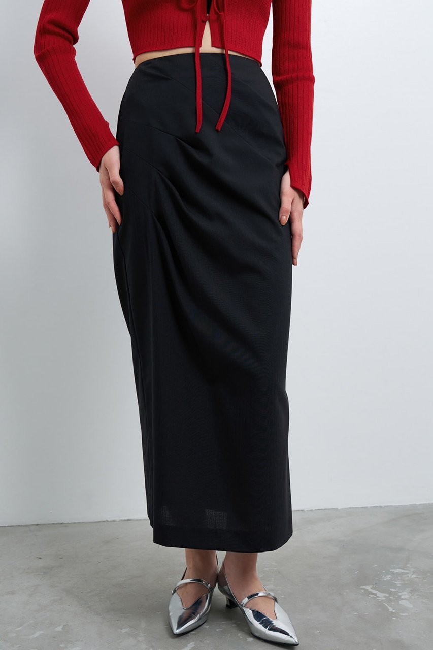 【ランバン オン ブルー/LANVIN en Bleu】のウールトロピカルドレープタイトスカート 人気、トレンドファッション・服の通販 founy(ファニー) 　ファッション　Fashion　レディースファッション　Ladies' Fashion Online　スカート　Skirt　ロングスカート　Long Skirt　スマート　Smart　ドレープ　Drape　ロング　Long　エレガント 上品　Elegant　再入荷　Restock/Back In Stock/Re Arrival　other-8|ID: prp329100004593415 ipo3291000000032615047
