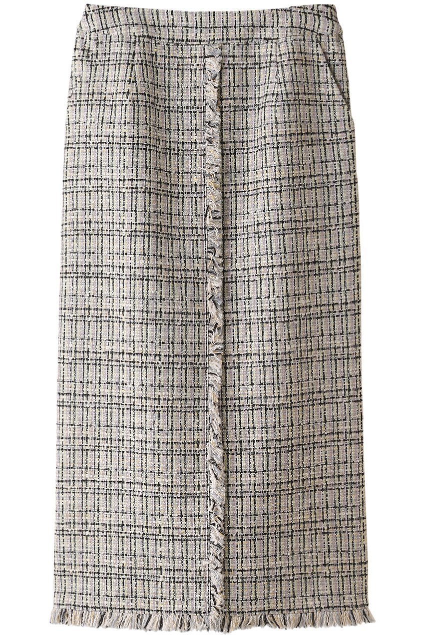 【ランバン オン ブルー/LANVIN en Bleu】のミックスツイードスカート 人気、トレンドファッション・服の通販 founy(ファニー) 　ファッション　Fashion　レディースファッション　Ladies' Fashion Online　スカート　Skirt　ロングスカート　Long Skirt　クラシカル　Classical　セットアップ　Set Up　ツイード　Tweed　フリンジ　Fringe　ベスト　Vest　ロング　Long　再入荷　Restock/Back In Stock/Re Arrival　春　Spring　 other-1|ID: prp329100004593417 ipo3291000000032615057