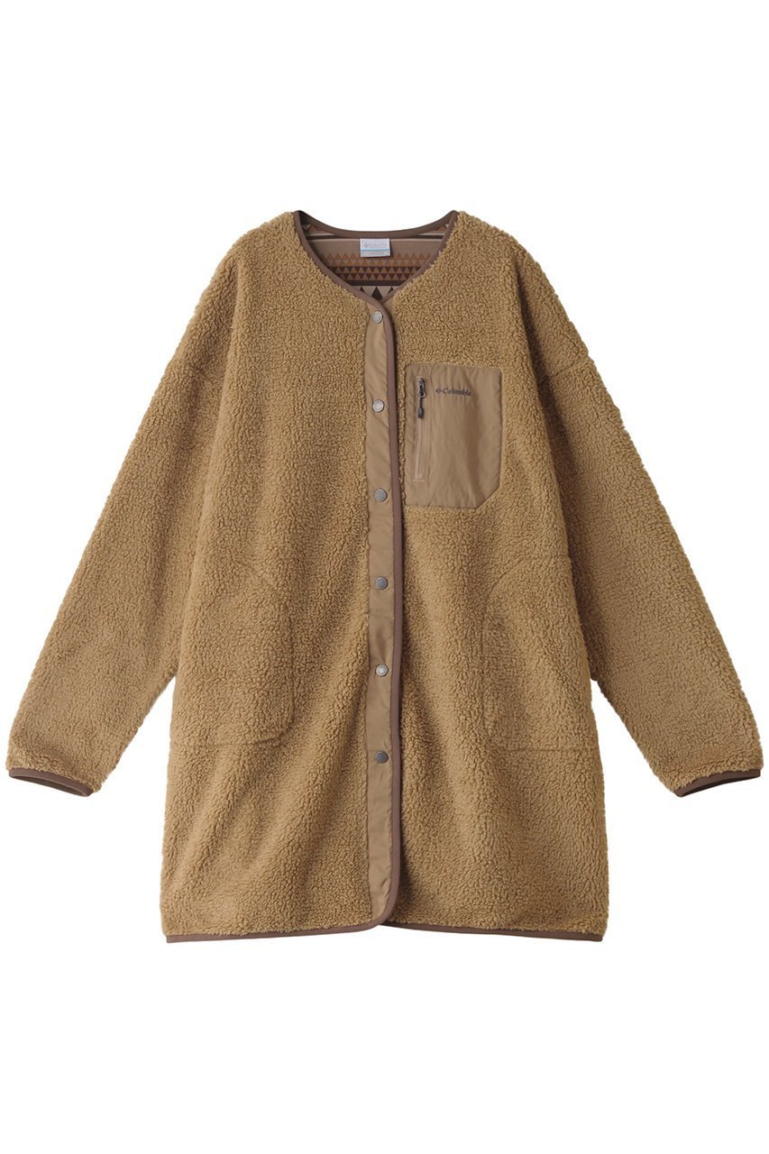 【コロンビア/Columbia】のクリスタルベンドロングジャケット インテリア・キッズ・メンズ・レディースファッション・服の通販 founy(ファニー) 　ファッション　Fashion　レディースファッション　Ladies' Fashion Online　アウター　Coat Outerwear　ジャケット　Jackets　ジャケット　Jacket　フロント　Front　ポケット　Pocket　モコモコ　Fluffy　ロング　Long　ワンポイント　One Point　定番　Standard　Sahara|ID: prp329100004593446 ipo3291000000032615473