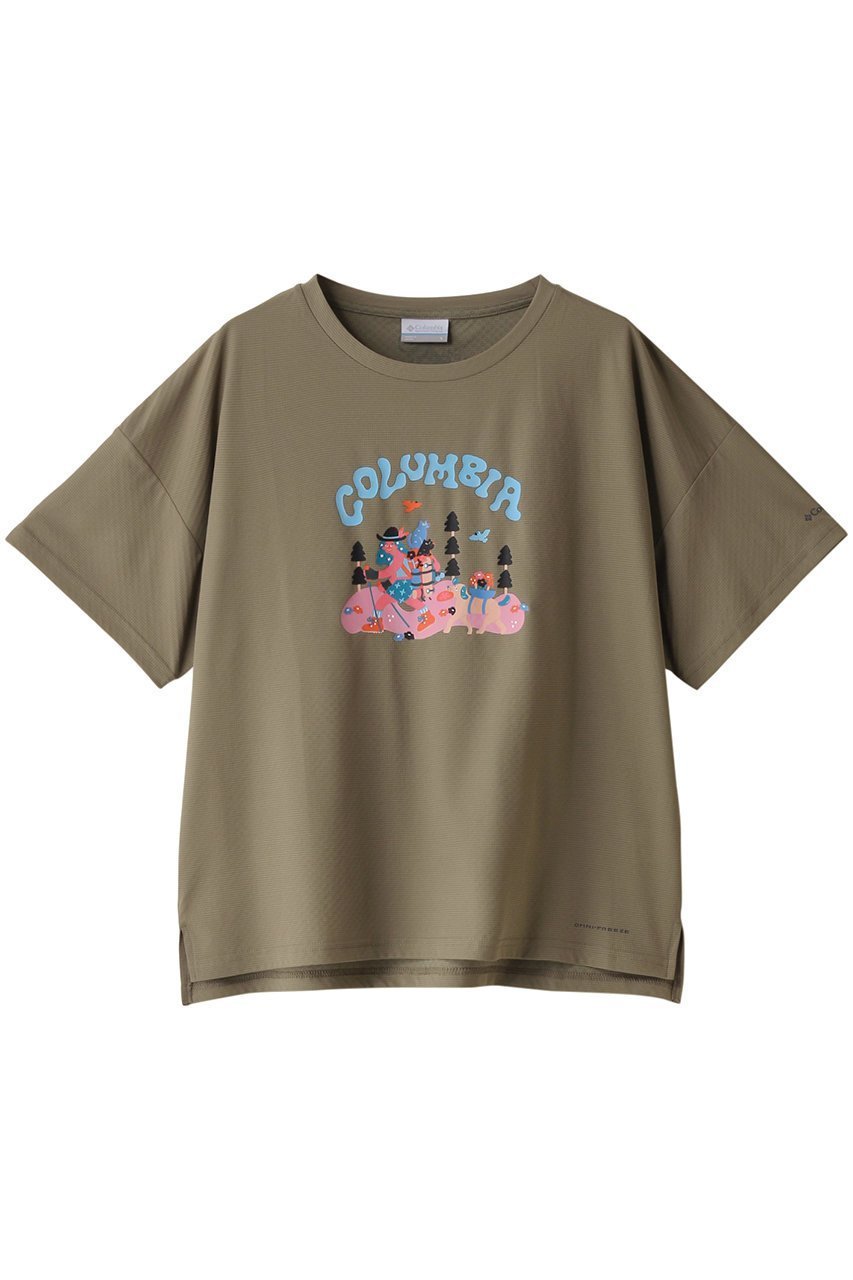 【コロンビア/Columbia】のエンジョイマウンテンライフオムニフリーズゼロショートスリーブTシャツ インテリア・キッズ・メンズ・レディースファッション・服の通販 founy(ファニー) 　ファッション　Fashion　レディースファッション　Fashion for Women　トップス・カットソー　Cut & Sew Tops　シャツ・ブラウス・オフィスカジュアル　Elegant Blouses & Button-Ups　ロングTシャツ・Tシャツ　Longline T-Shirts & Tees　カットソー・ベーシックTシャツ　Cut-and-Sewn Tops / Stretch Tees & Basics　サマー　Summer, Summer Style　ショート　Short, Short Length　スリーブ　Sleeve, Long Sleeve / Short Sleeve　フロント　Front, Front Design　プリント　Print, Printed Pattern　夏　Summer　Creek|ID: prp329100004593486 ipo3291000000035060649