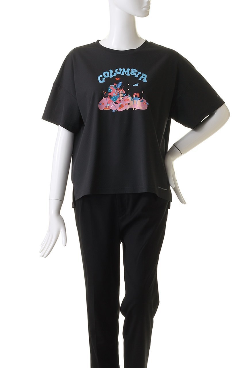 【コロンビア/Columbia】のエンジョイマウンテンライフオムニフリーズゼロショートスリーブTシャツ 人気、トレンドファッション・服の通販 founy(ファニー) 　ファッション　Fashion　レディースファッション　Fashion for Women　トップス・カットソー　Cut & Sew Tops　シャツ・ブラウス・オフィスカジュアル　Elegant Blouses & Button-Ups　ロングTシャツ・Tシャツ　Longline T-Shirts & Tees　カットソー・ベーシックTシャツ　Cut-and-Sewn Tops / Stretch Tees & Basics　サマー　Summer, Summer Style　ショート　Short, Short Length　スリーブ　Sleeve, Long Sleeve / Short Sleeve　フロント　Front, Front Design　プリント　Print, Printed Pattern　夏　Summer　other-2|ID: prp329100004593486 ipo3291000000035060650