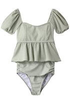 【レイール/Reir】の【San-ai Resort】パフスリーブ水着 グリーン|ID: prp329100004593488 ipo3291000000032615844