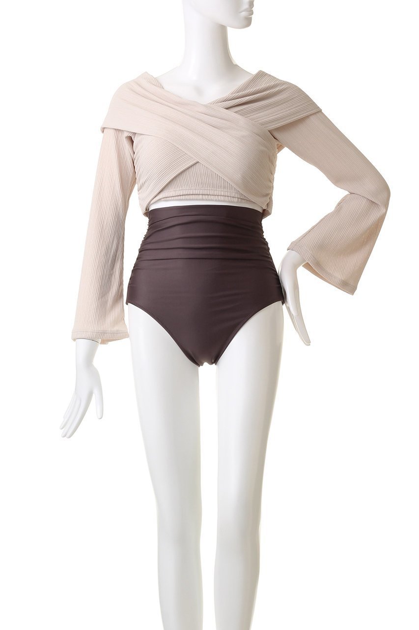 【レイール/Reir】の【San-ai Resort】Rib Knitセット 人気、トレンドファッション・服の通販 founy(ファニー) 　ファッション　Fashion　レディースファッション　Fashion for Women　水着　Swimwear　レディース水着・ビーチウェア　Swimwear & Beachwear　ギャザー　Gathered, Ruffled　クール　Cool, Chic　ショーツ　Shorts, Short Pants　ストレッチ　Stretch, Stretchy Fabric　スポーツ　Sports, Activewear　スリーブ　Sleeve, Long Sleeve / Short Sleeve　水着　Swimsuit, Swimwear　other-2|ID: prp329100004593495 ipo3291000000036023375