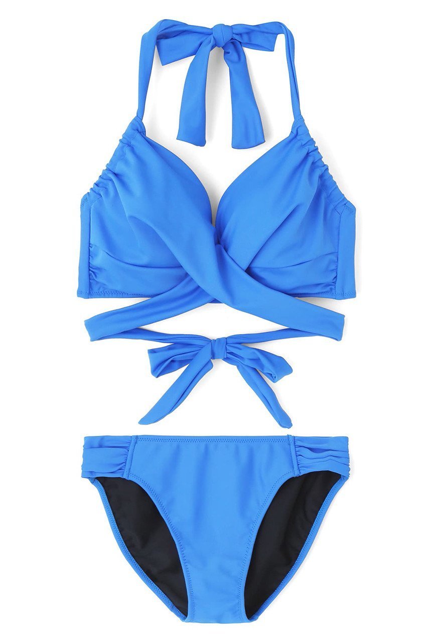 【レイール/Reir】の【San-ai Resort】ワイヤービキニ(Dカップ対応) インテリア・キッズ・メンズ・レディースファッション・服の通販 founy(ファニー) 　ファッション　Fashion　レディースファッション　Ladies' Fashion Online　水着　Swimwear　水着　Swimwear　ギャザー　Gather　ショーツ　Shorts　シンプル　Simple　スポーツ　Sports　ビキニ　Bikini　フィット　Fit　リボン　Ribbon　ワイヤー　Wire　定番　Standard　水着　Swimsuit　ブルー|ID: prp329100004593499 ipo3291000000032615951