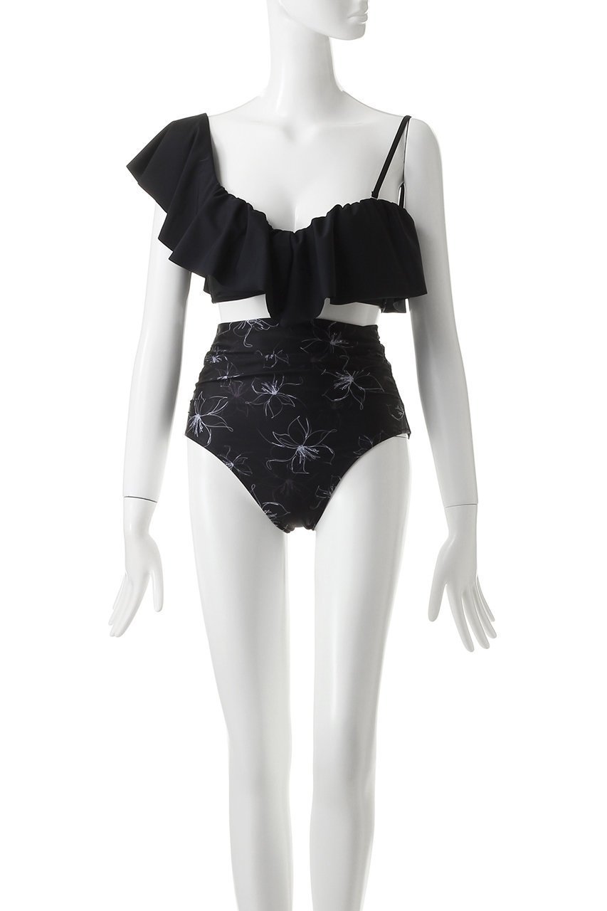 【レイール/Reir】のSolid×Pencil Flower ビキニ 人気、トレンドファッション・服の通販 founy(ファニー) 　ファッション　Fashion　レディースファッション　Fashion for Women　水着　Swimwear　レディース水着・ビーチウェア　Swimwear & Beachwear　ギャザー　Gathered, Ruffled　ショルダー　Shoulder, Shoulder Strap　ショーツ　Shorts, Short Pants　スポーツ　Sports, Activewear　ビキニ　Bikini, Two-Piece Swimsuit　フラワー　Flower, Floral　フリル　Frill, Ruffle　水着　Swimsuit, Swimwear　other-2|ID: prp329100004593501 ipo3291000000034953997