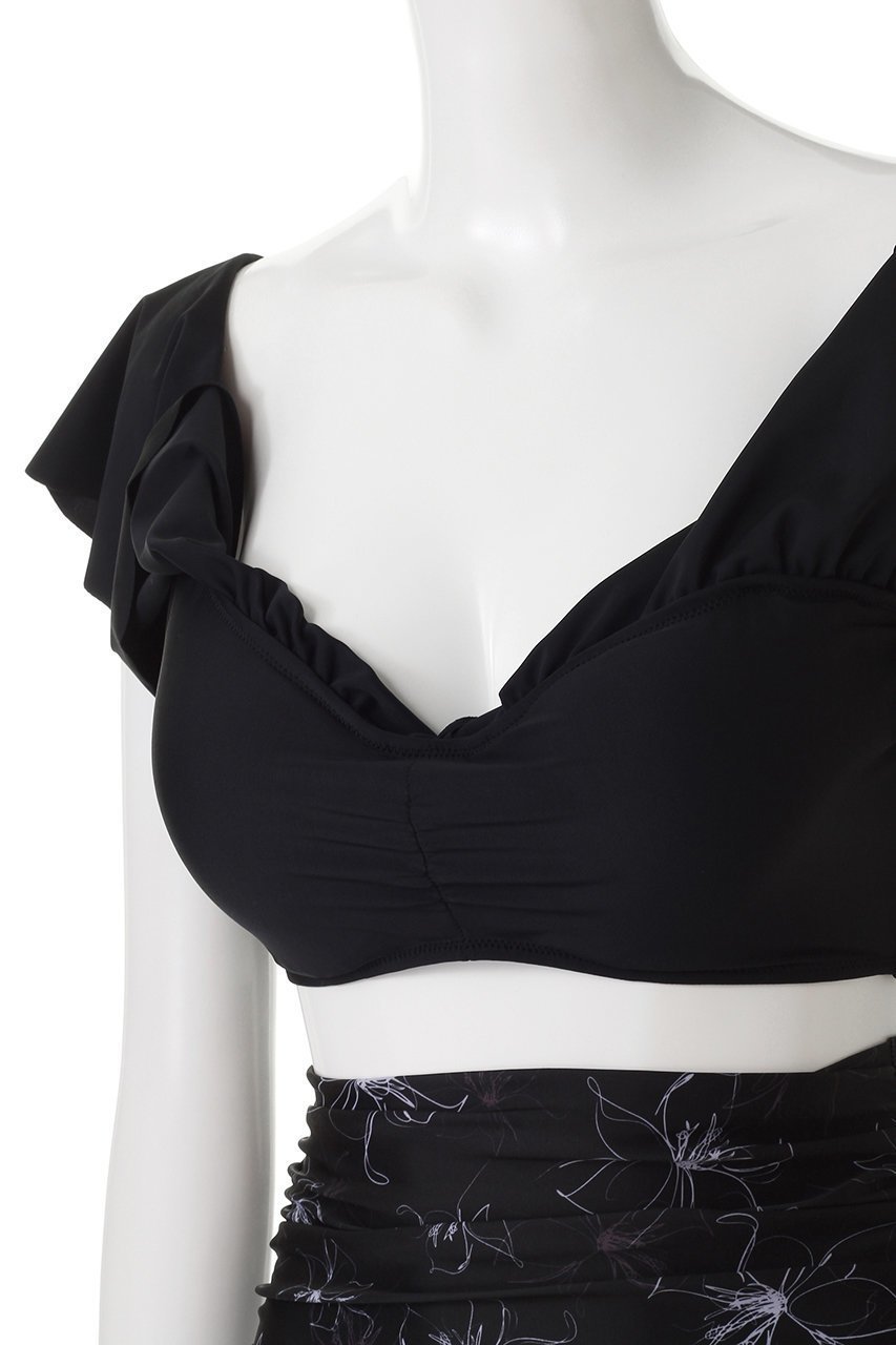 【レイール/Reir】のSolid×Pencil Flower ビキニ 人気、トレンドファッション・服の通販 founy(ファニー) 　ファッション　Fashion　レディースファッション　Fashion for Women　水着　Swimwear　レディース水着・ビーチウェア　Swimwear & Beachwear　ギャザー　Gathered, Ruffled　ショルダー　Shoulder, Shoulder Strap　ショーツ　Shorts, Short Pants　スポーツ　Sports, Activewear　ビキニ　Bikini, Two-Piece Swimsuit　フラワー　Flower, Floral　フリル　Frill, Ruffle　水着　Swimsuit, Swimwear　other-5|ID: prp329100004593501 ipo3291000000034954002