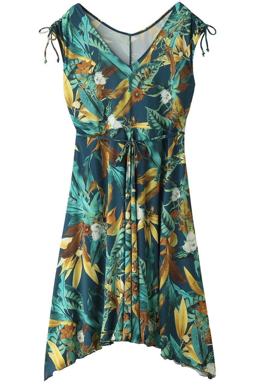 【コーラルヴェール/Coral Veil】のLily Gardenショルダードレスセット インテリア・キッズ・メンズ・レディースファッション・服の通販 founy(ファニー) 　ファッション　Fashion　レディースファッション　Fashion for Women　ワンピース　Dresses　フォーマル・パーティードレス・結婚式用ドレス　Elegant & Casual Dresses　スポーツウェア　Functional & Stylish Sportswear　スポーツ ワンピース　Athletic Dress / Tennis Dress　イレギュラーヘム　Irregular Hem　ショルダー　Shoulder, Shoulder Strap　スポーツ　Sports, Activewear　ドレス　Dress, One-Piece　フラワー　Flower, Floral　プリント　Print, Printed Pattern　水着　Swimsuit, Swimwear　グリーン|ID: prp329100004593511 ipo3291000000034954056