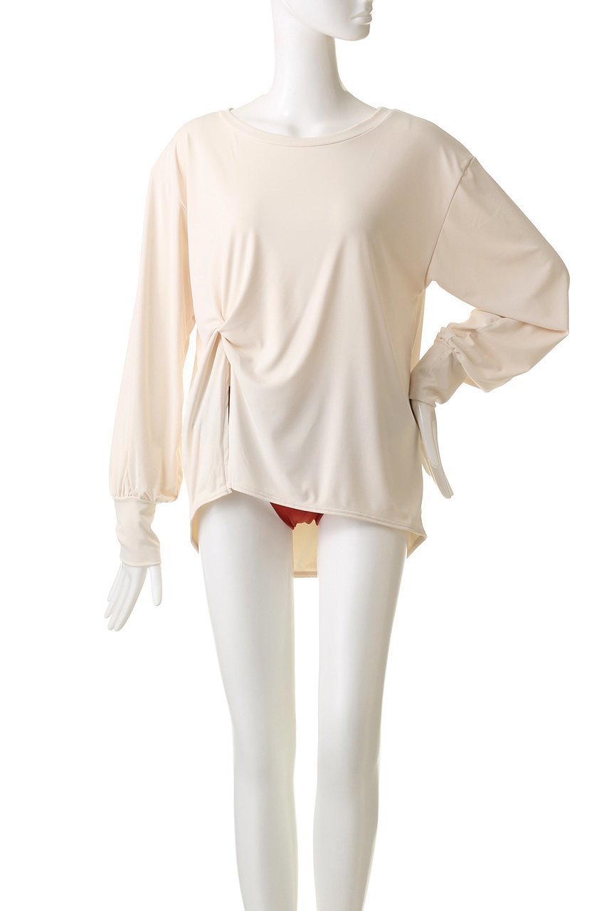 【レイール/Reir】のストレッチスムーストップス 人気、トレンドファッション・服の通販 founy(ファニー) 　ファッション　Fashion　レディースファッション　Ladies' Fashion Online　トップス・カットソー　Tops/Tshirt　スポーツウェア　Sportswear　スポーツ トップス　Sports Tops　なめらか　Smooth　アシンメトリー　Asymmetry　カフス　Cuffs　ギャザー　Gather　ストレッチ　Stretch　スポーツ　Sports　スリット　Slit　スリーブ　Sleeve　ツイスト　Twist　ビーチ　Beach　フィット　Fit　リラックス　Relax　other-2|ID: prp329100004593518 ipo3291000000032616112