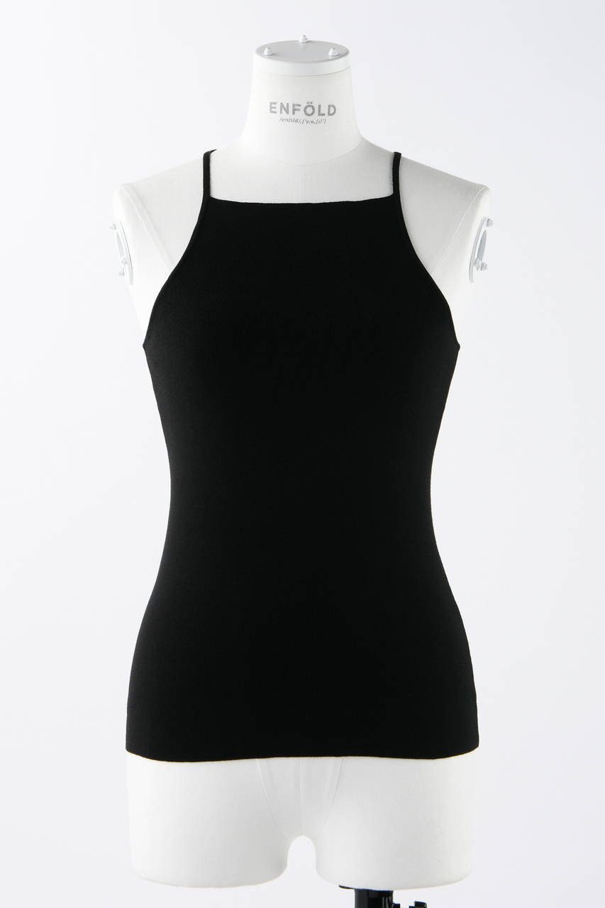 【エンフォルド/ENFOLD】のミニマルタンクトップ インテリア・キッズ・メンズ・レディースファッション・服の通販 founy(ファニー) 　ファッション　Fashion　レディースファッション　Ladies' Fashion Online　トップス・カットソー　Tops/Tshirt　キャミソール / ノースリーブ　No Sleeves　シャツ/ブラウス　Shirts/Blouses　ロング / Tシャツ　T-Shirts　カットソー　Cut and Sewn　インナー　Inner　エレガント 上品　Elegant　キャミソール　Camisole　タンク　Tank　パイピング　Piping　ホリデーシーズン　Holiday　ブラック|ID: prp329100004594079 ipo3291000000032629214