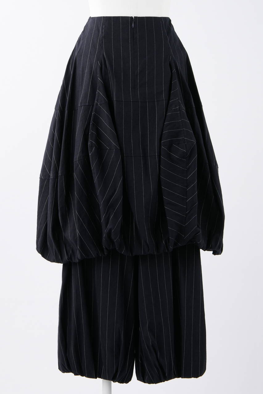【エンフォルド/ENFOLD】のストライプバルーンキュロットスカート 人気、トレンドファッション・服の通販 founy(ファニー) 　ファッション　Fashion　レディースファッション　Ladies' Fashion Online　スカート　Skirt　キュロットスカート　Culotte Skirt　ロングスカート　Long Skirt　ストレッチ　Stretch　バルーン　Balloon　リゾート　Resort　リネン　Linen　ロング　Long　夏　Summer　other-3|ID: prp329100004594081 ipo3291000000032629226