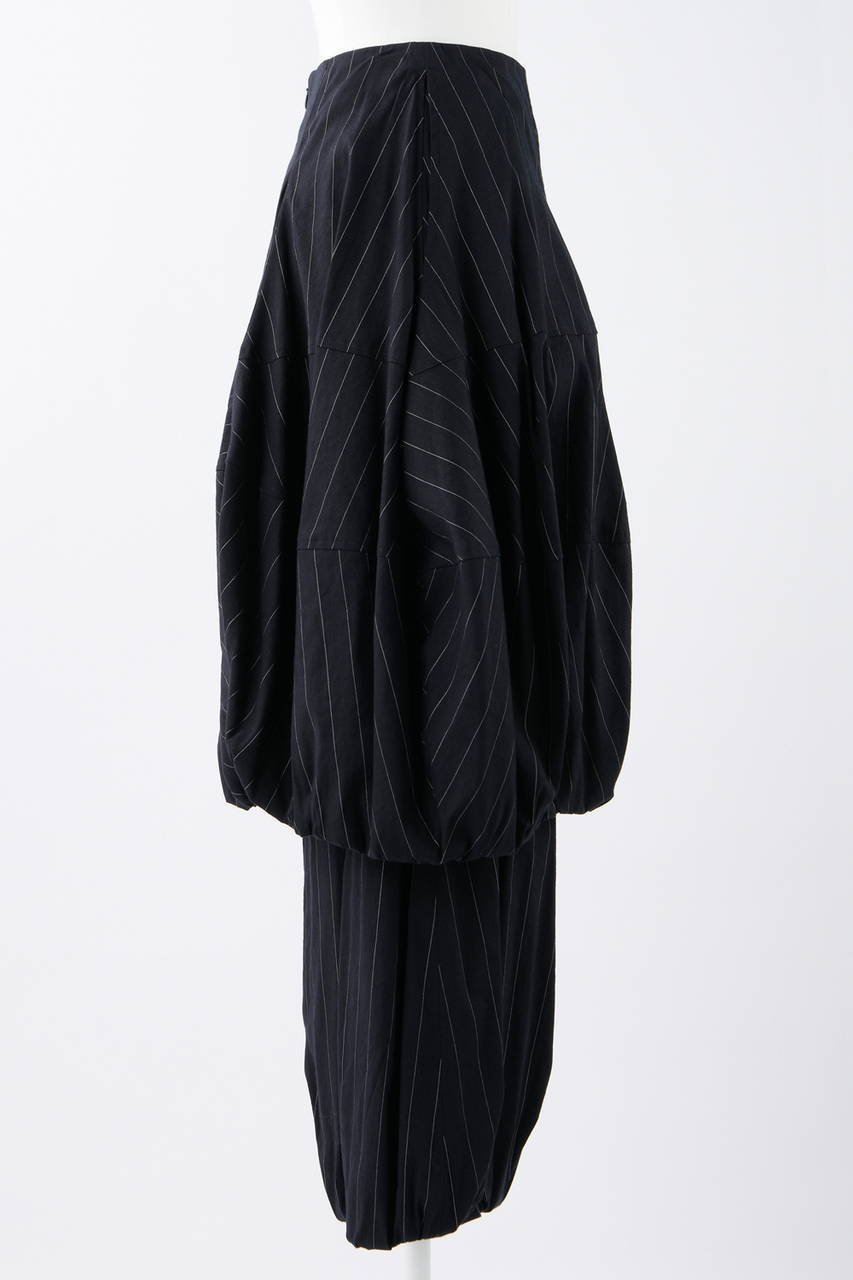 【エンフォルド/ENFOLD】のストライプバルーンキュロットスカート 人気、トレンドファッション・服の通販 founy(ファニー) 　ファッション　Fashion　レディースファッション　Ladies' Fashion Online　スカート　Skirt　キュロットスカート　Culotte Skirt　ロングスカート　Long Skirt　ストレッチ　Stretch　バルーン　Balloon　リゾート　Resort　リネン　Linen　ロング　Long　夏　Summer　other-4|ID: prp329100004594081 ipo3291000000032629227