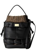 【ザンチェッティ/ZANCHETTI】のWOVEN BUCKET SMALL(NAPPA+JACQUARD) ブラック×ルート|ID: prp329100004594088 ipo3291000000035101995
