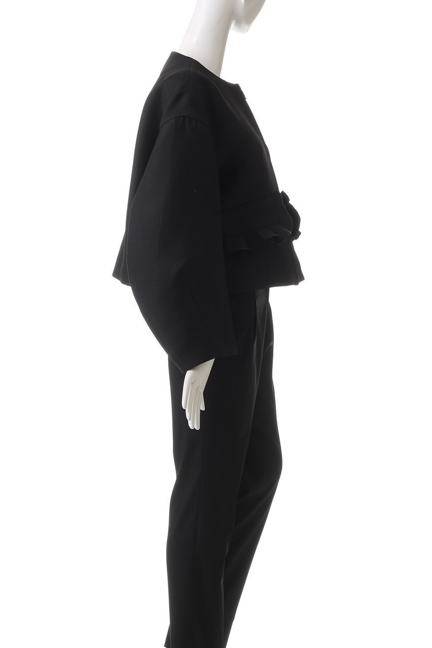 【ランバン オン ブルー/LANVIN en Bleu】のトリプルクロスフリルポケットジャケット 人気、トレンドファッション・服の通販 founy(ファニー) 　ファッション　Fashion　レディースファッション　Fashion for Women　アウター　Coat / Outerwear Collection　レディースジャケット・軽アウター　Jackets　ジップアップ　Zip-Up, Full Zip　ジャケット　Jacket, Outerwear　スタイリッシュ　Stylish, Fashionable　スリーブ　Sleeve, Long Sleeve / Short Sleeve　トリプル　Triple, Three Layers　フェミニン　Feminine, Girly　フラップ　Flap, Flap Pocket　フリル　Frill, Ruffle　ポケット　Pocket, Pocket Detail　ミックス　Mix, Mixed Style　ロング　Long, Long-Length　other-3|ID: prp329100004594107 ipo3291000000034825835