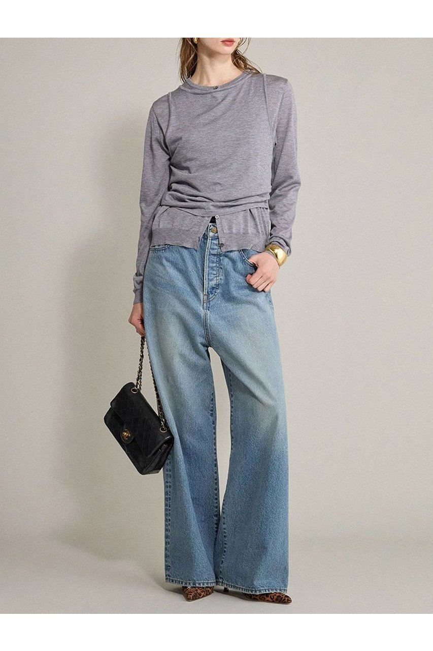 【ブリル/BRILL】のセミワイドデニム 人気、トレンドファッション・服の通販 founy(ファニー) 　ファッション　Fashion　レディースファッション　Ladies' Fashion Online　パンツ　Pants　デニムパンツ　Denim Pants　デニム　Denim　ポケット　Pocket　モチーフ　Motif　ワイド　Wide　定番　Standard　NEW・新作・新着・新入荷　New Arrivals　other-4|ID: prp329100004594166 ipo3291000000032630625