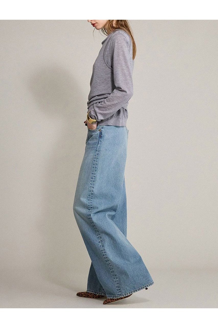 【ブリル/BRILL】のセミワイドデニム 人気、トレンドファッション・服の通販 founy(ファニー) 　ファッション　Fashion　レディースファッション　Ladies' Fashion Online　パンツ　Pants　デニムパンツ　Denim Pants　デニム　Denim　ポケット　Pocket　モチーフ　Motif　ワイド　Wide　定番　Standard　NEW・新作・新着・新入荷　New Arrivals　other-5|ID: prp329100004594166 ipo3291000000032630626