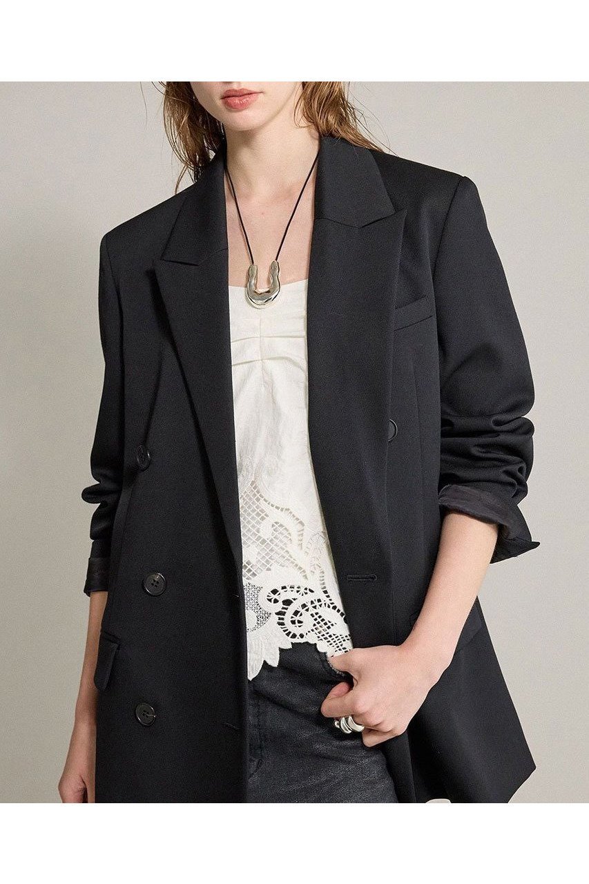 【ブリル/BRILL】のダブルブレストジャケット インテリア・キッズ・メンズ・レディースファッション・服の通販 founy(ファニー) 　ファッション　Fashion　レディースファッション　Ladies' Fashion Online　アウター　Coat Outerwear　ジャケット　Jackets　ジャケット　Jacket　NEW・新作・新着・新入荷　New Arrivals　ブラック|ID: prp329100004594168 ipo3291000000032630649